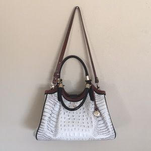 Brahmin Grey Alligator skin leather hobo bag